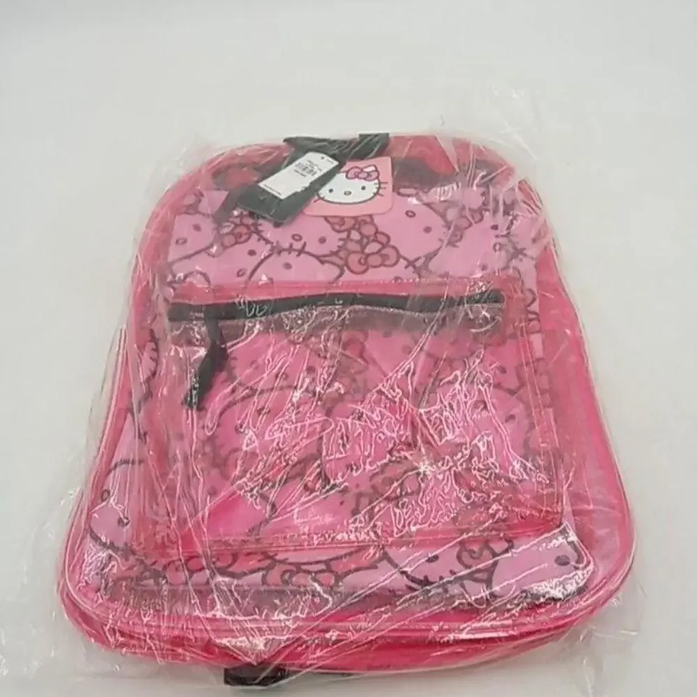 Old Navy Hello Kitty Backpack Girls One Size School Travel Bag Pink Transparent
